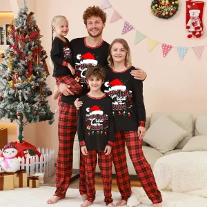 2024 Christmas Plaid Patchwork Print Parent-Child Set