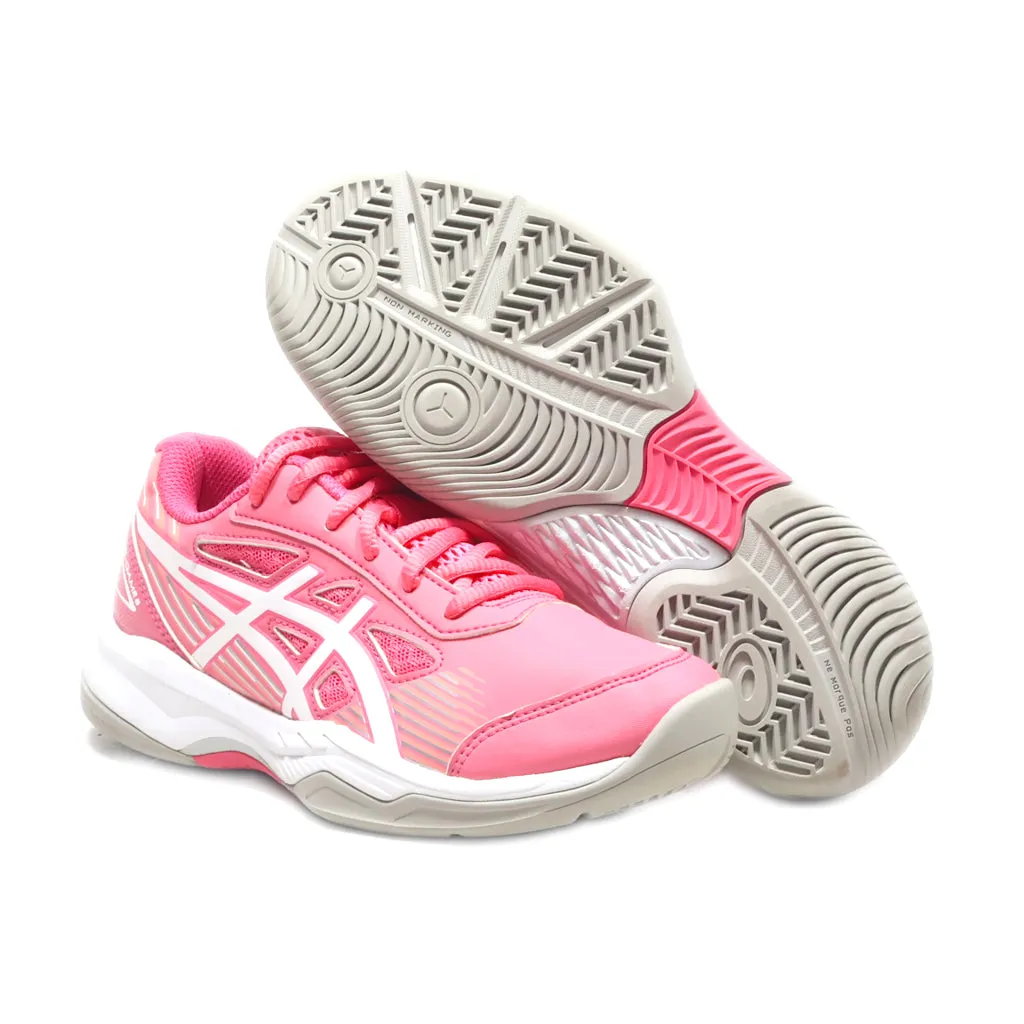 Asics Game 8 Sport Shoes Leather Pink Colour For Kids