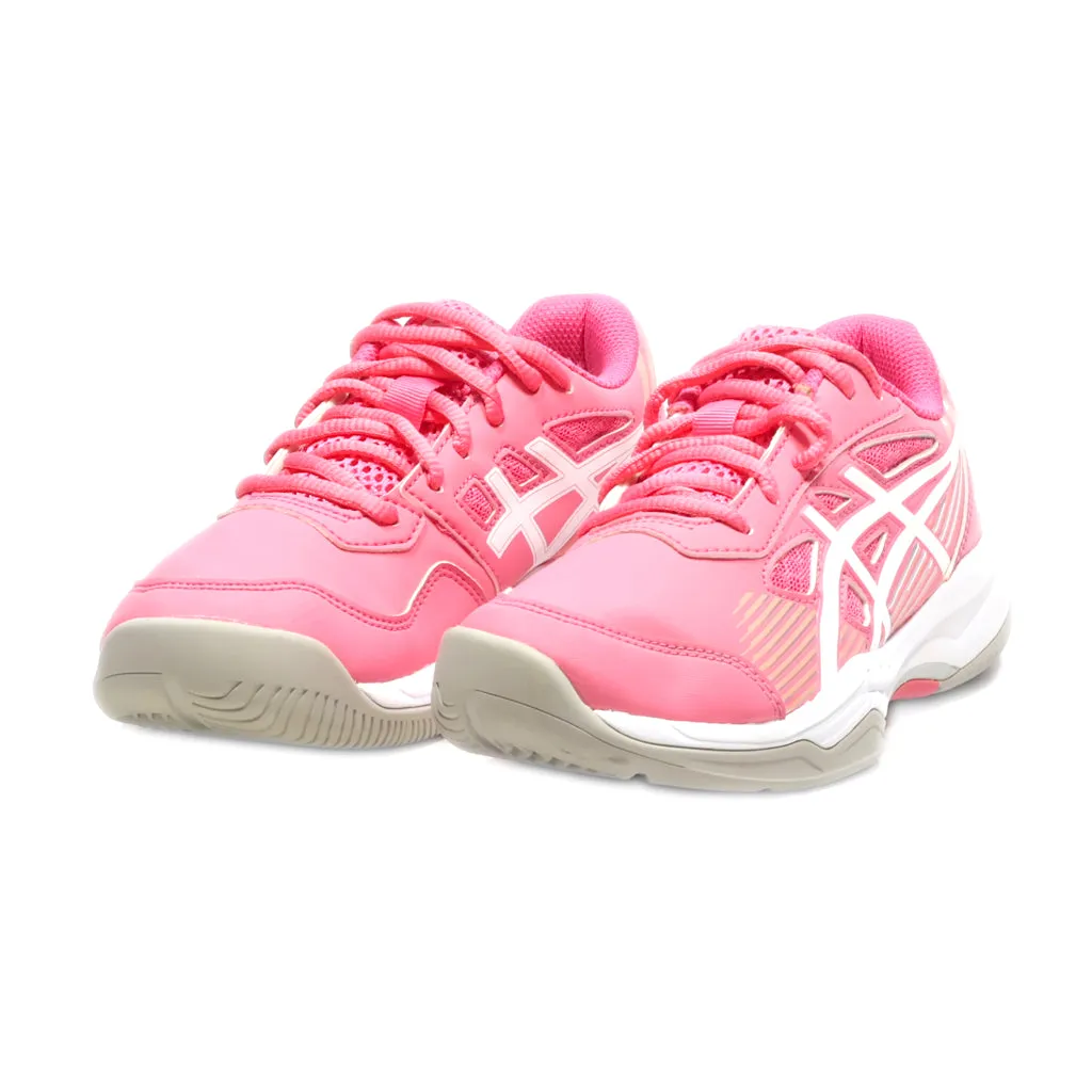 Asics Game 8 Sport Shoes Leather Pink Colour For Kids