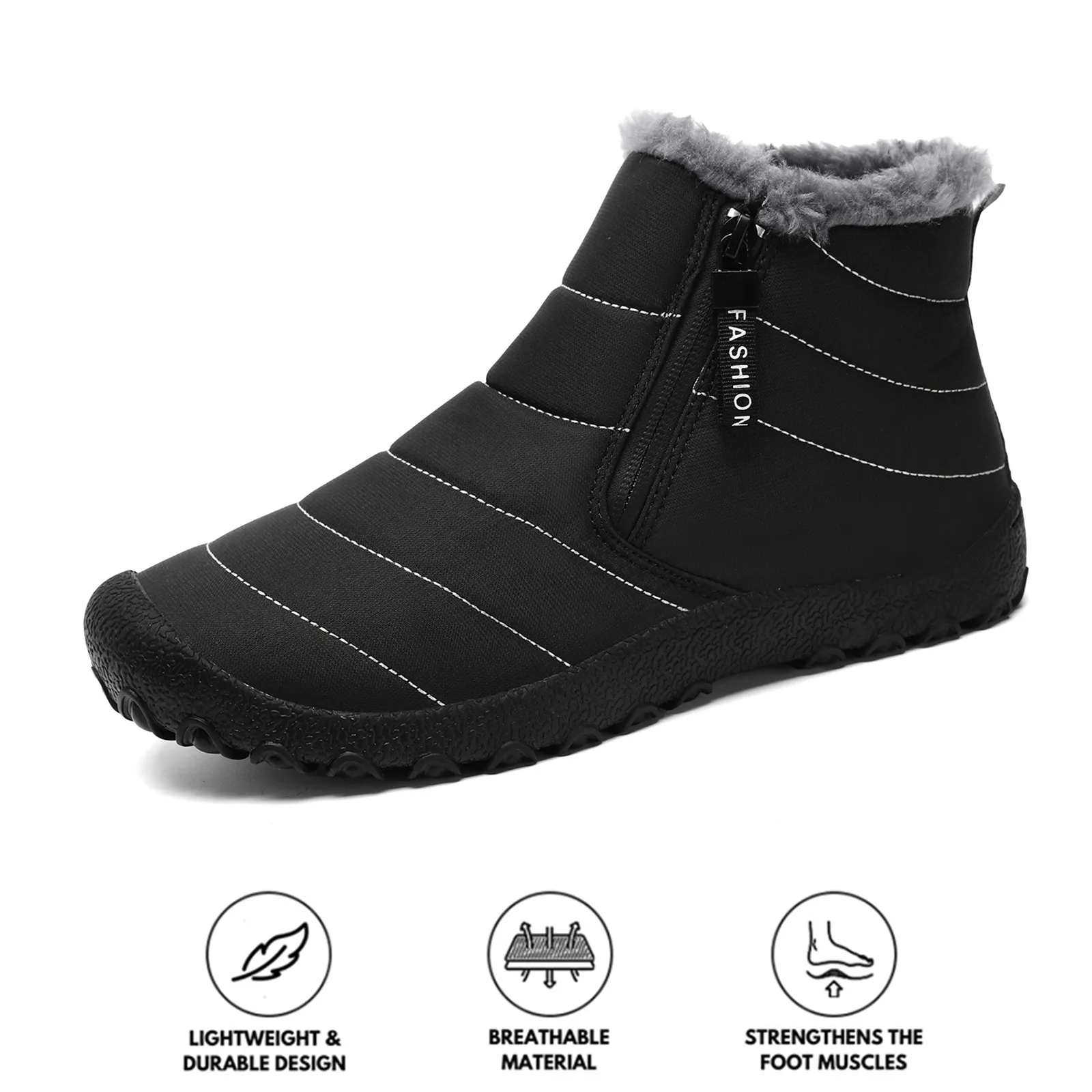 Autumn & Winter Snow Boots Warm Outdoor Shoes Hiking Shoes Footwear Non-slip & Waterproof Winter Barefoot Shoe (Unisex)