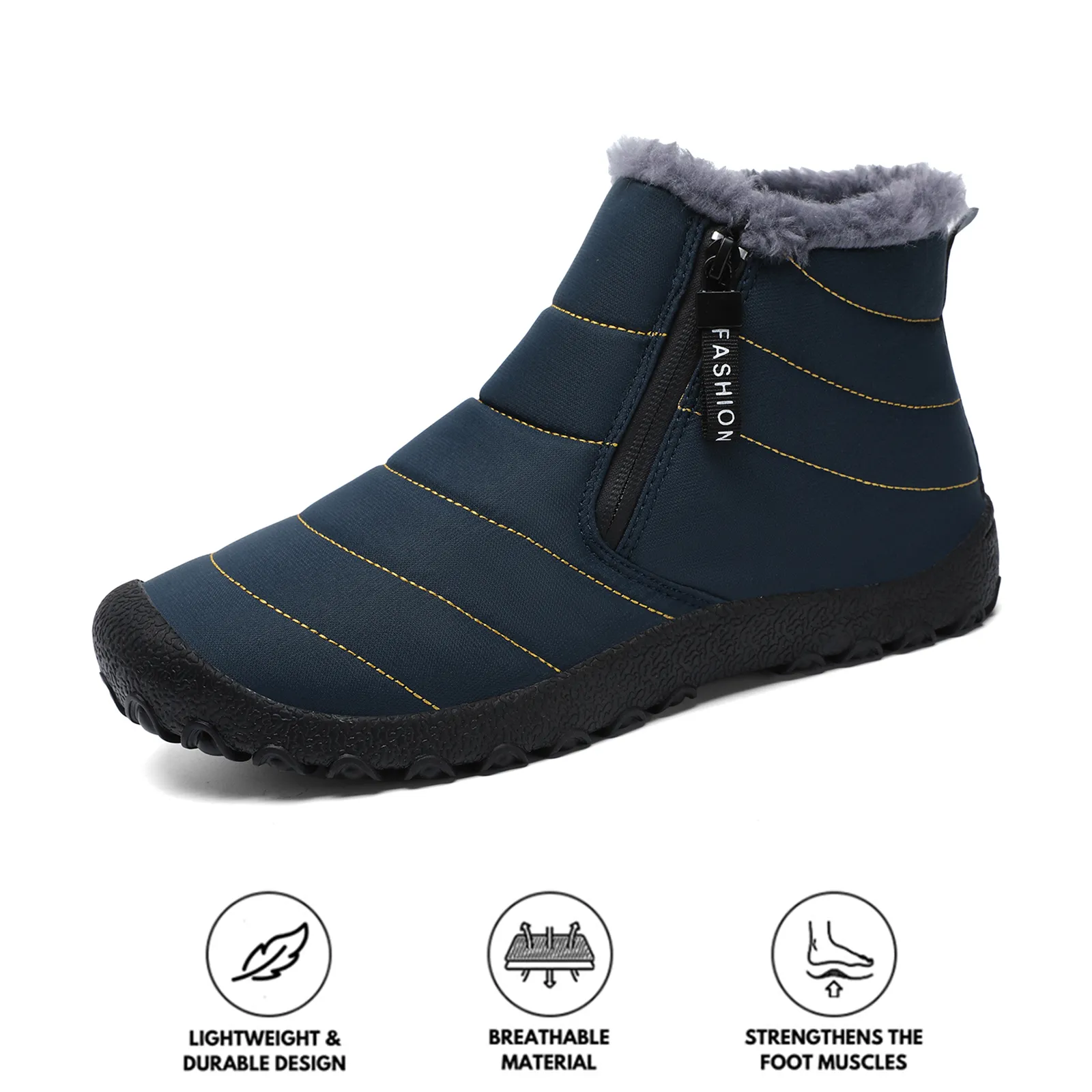 Autumn & Winter Snow Boots Warm Outdoor Shoes Hiking Shoes Footwear Non-slip & Waterproof Winter Barefoot Shoe (Unisex)