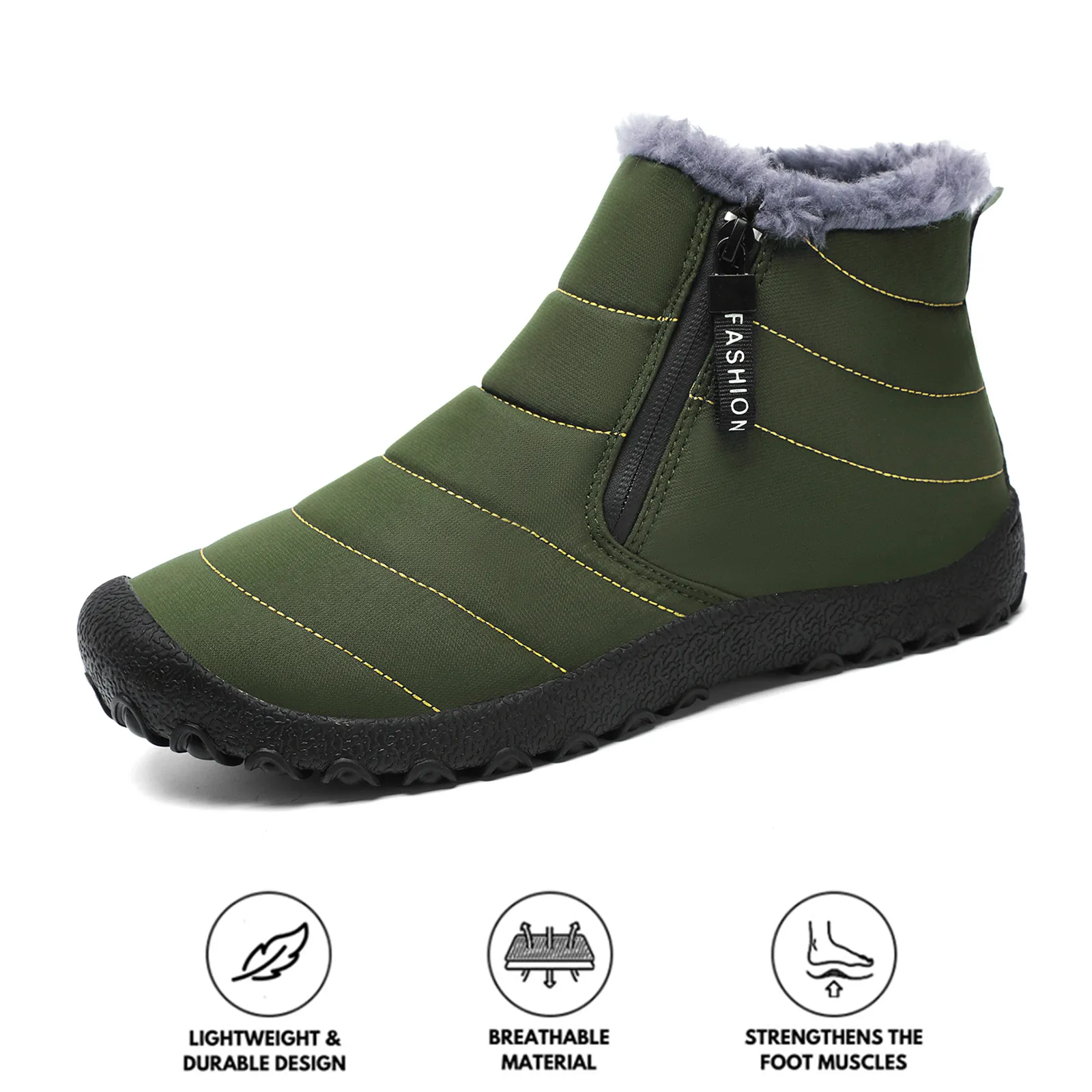 Autumn & Winter Snow Boots Warm Outdoor Shoes Hiking Shoes Footwear Non-slip & Waterproof Winter Barefoot Shoe (Unisex)