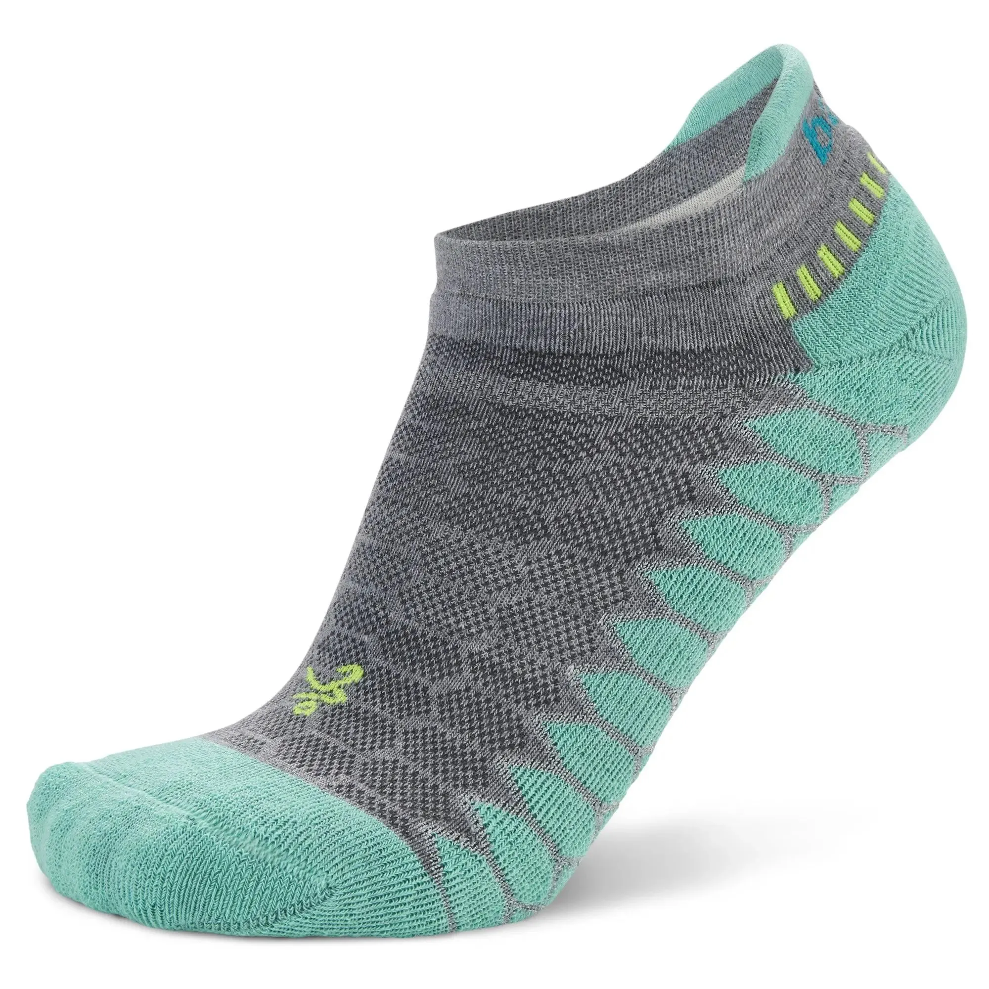 Balega | Silver | No Show | Mid Grey/Aqua