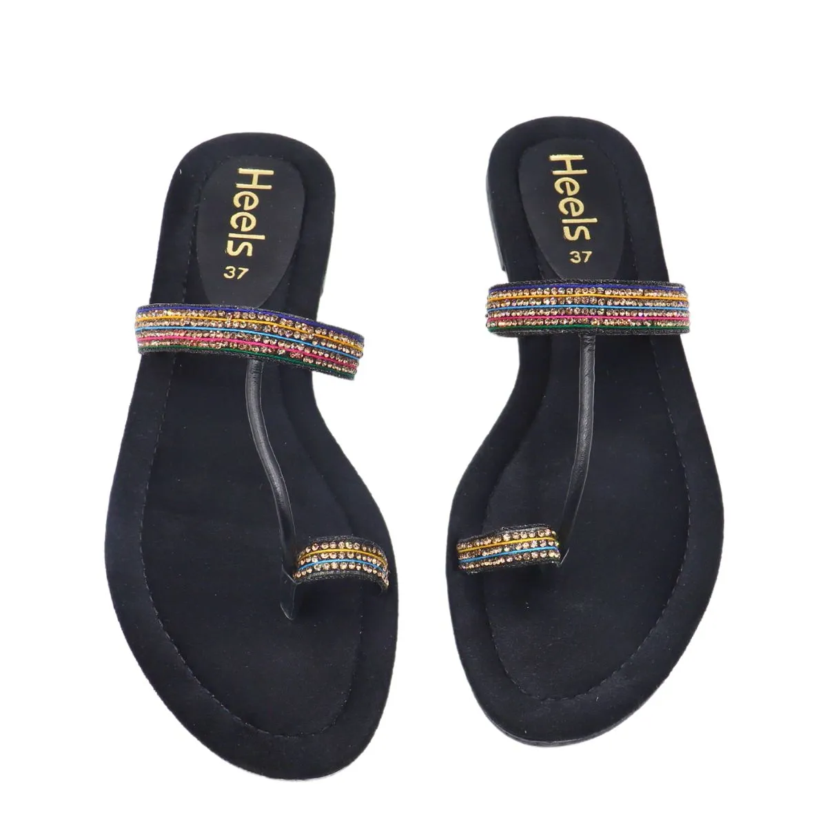 Black Casual Chappal 000360