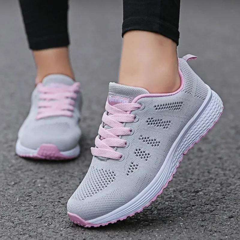 Breathable White Sneakers: Elegant Mesh Shoes for Stylish Comfort