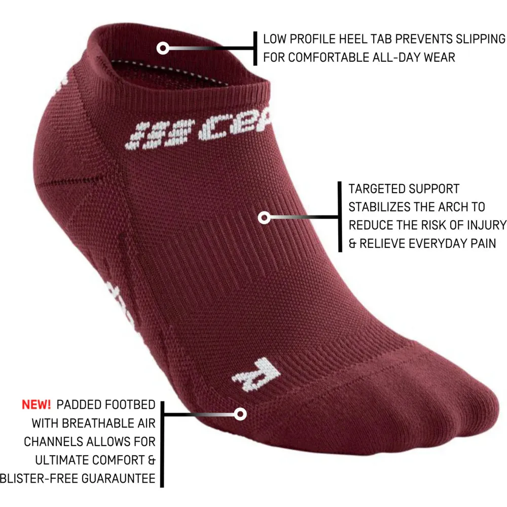 CEP | The Run No Show Socks 4.0 | Women's | Dark Red