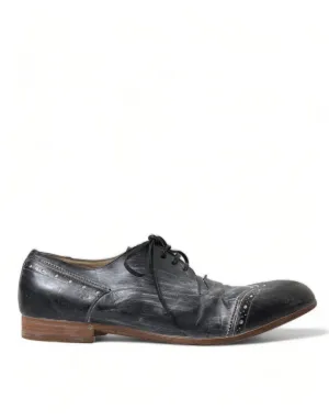 Dolce & Gabbana Elegant Leather Derby Dress Shoes