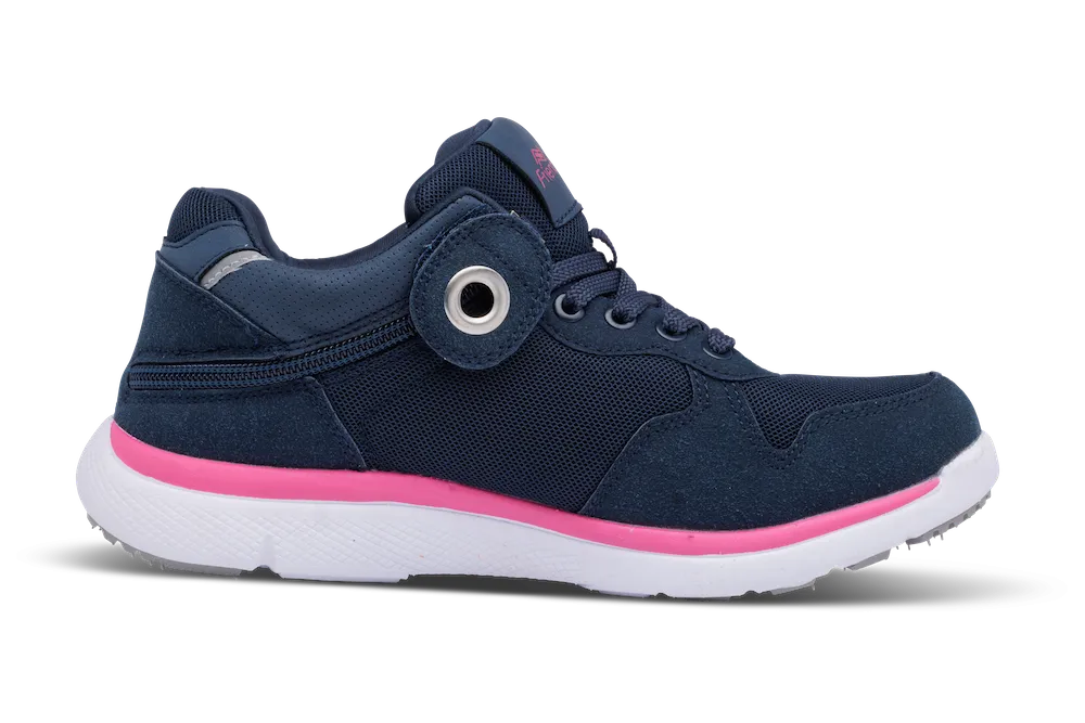 Excursion shoe, navy and pink mid top - women