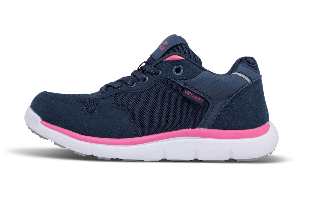 Excursion shoe, navy and pink mid top - women