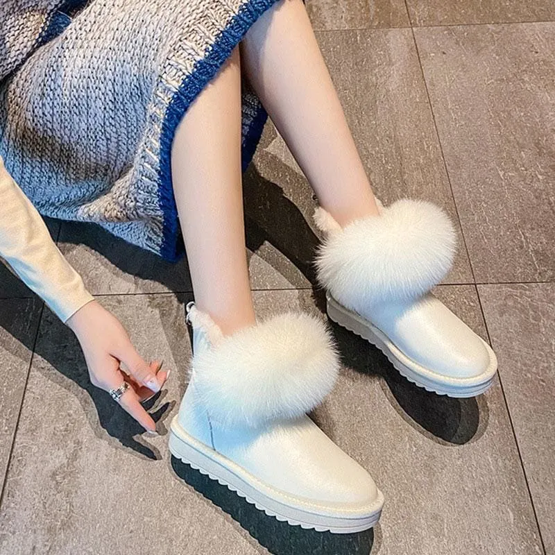 Fluffy Waterproof Inner Fleece Snow Boots MK15610