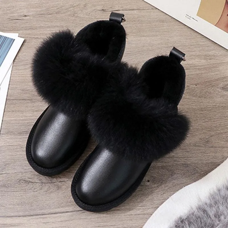 Fluffy Waterproof Inner Fleece Snow Boots MK15610