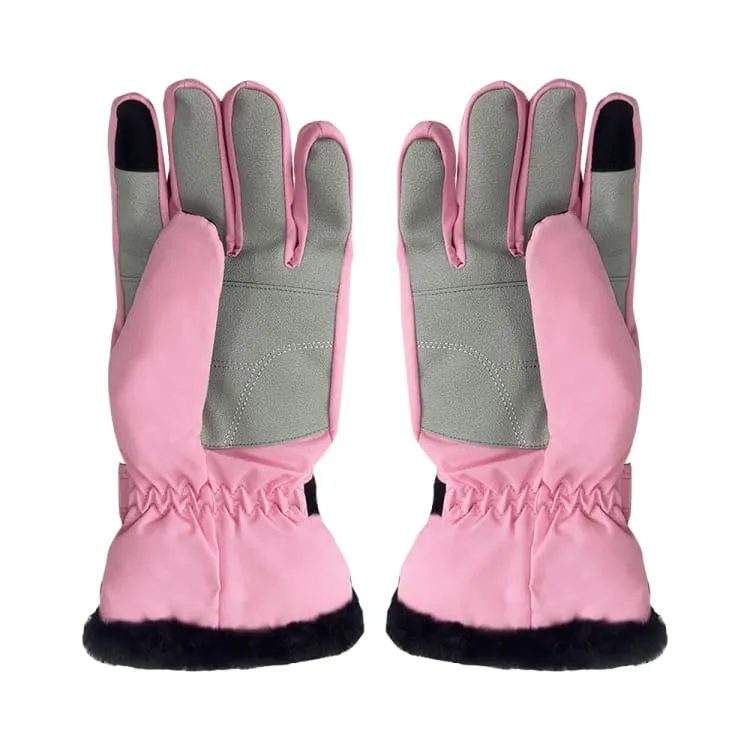 Fuzl Women Fur Snow Glove-PINK