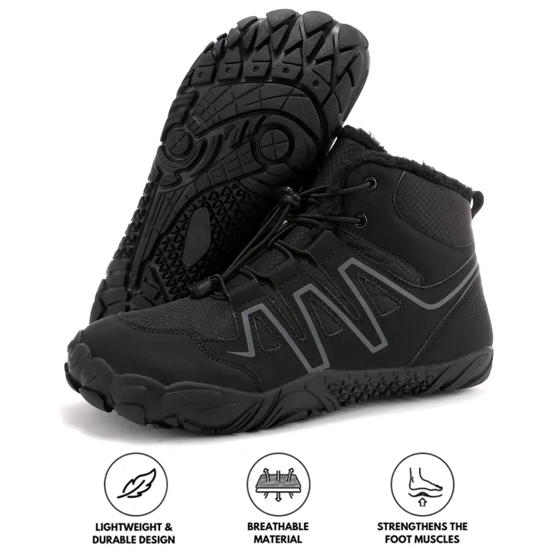 High-Top Warm Comfortable Snow Boots Non-slip & Waterproof Winter Barefoot Shoe (Unisex)