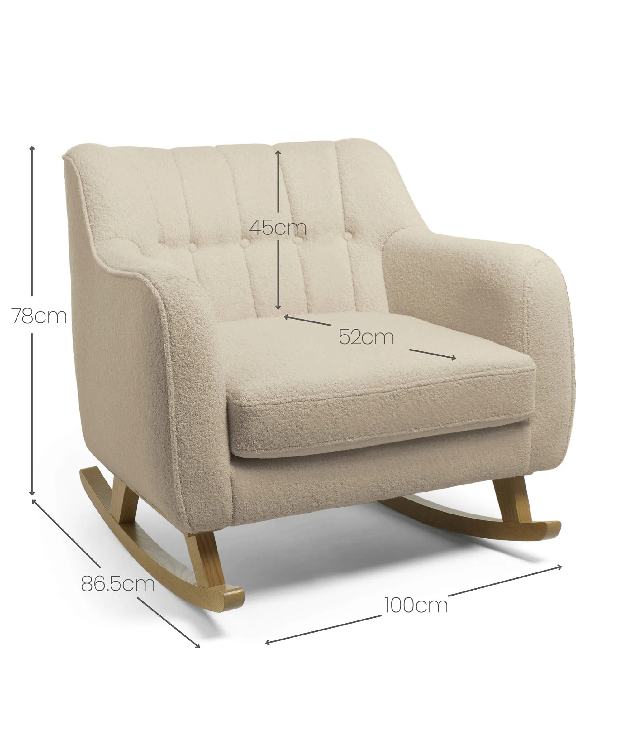 Hilston Cuddle Chair - Oatmeal Boucle