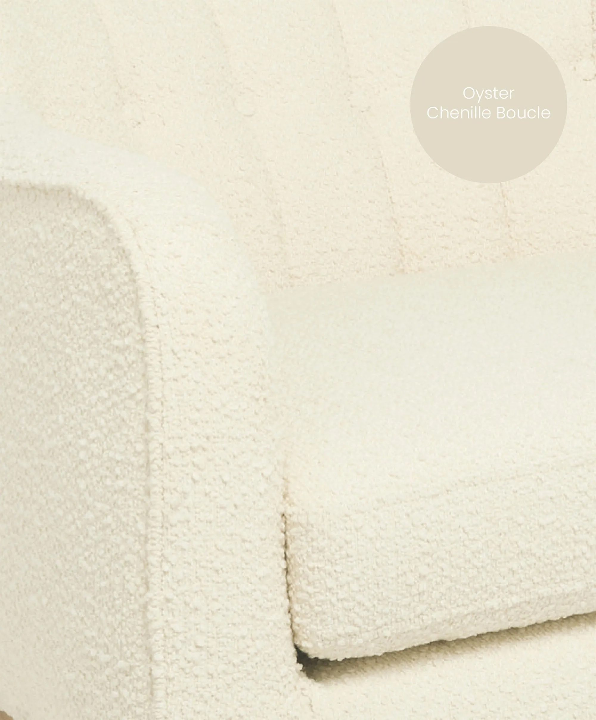 Hilston Cuddle Chair - Oyster Chenille Boucle