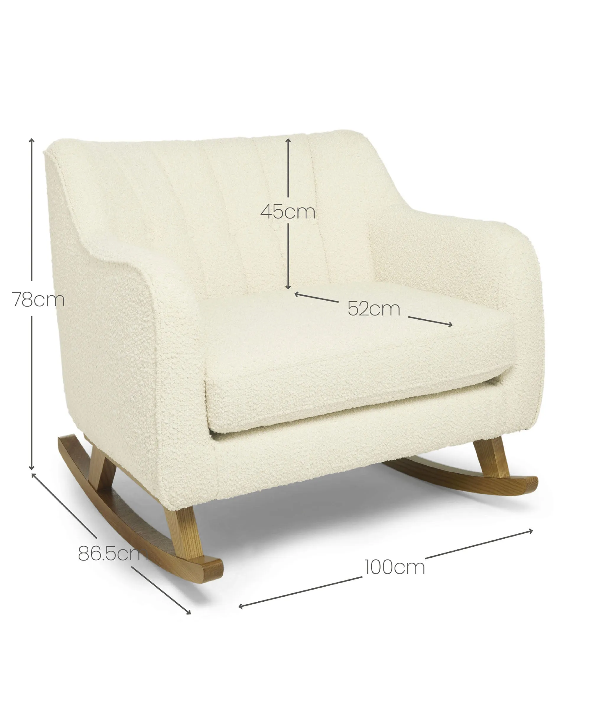 Hilston Cuddle Chair - Oyster Chenille Boucle