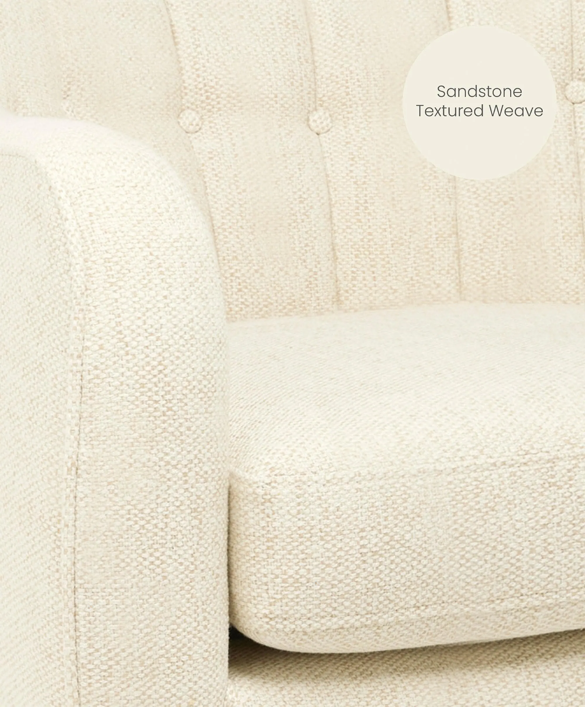 Hilston Cuddle Chair - Sandstone Textured Weave