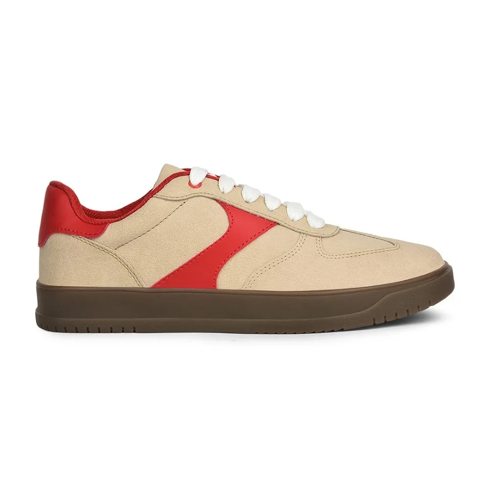 Leap7x Casual Beige Lacing Sneakers For Men SPORTSTAR7 By Liberty