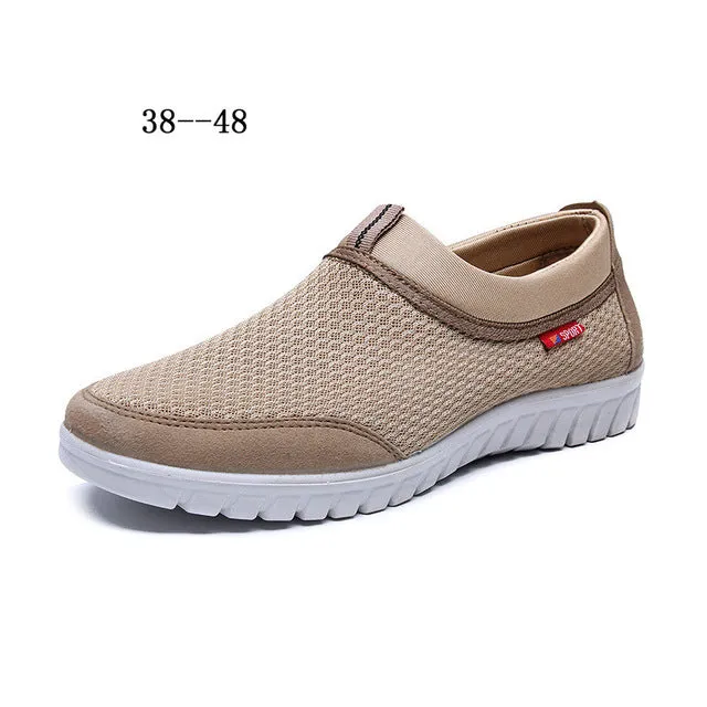 Luxury Upscale New Summer Breathable Mesh Men Shoes Lightweight Men Flats Fashion Casual Male Shoes Brand Designer Men Loafers