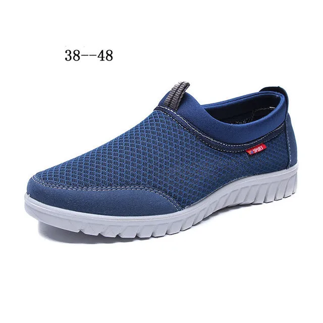 Luxury Upscale New Summer Breathable Mesh Men Shoes Lightweight Men Flats Fashion Casual Male Shoes Brand Designer Men Loafers