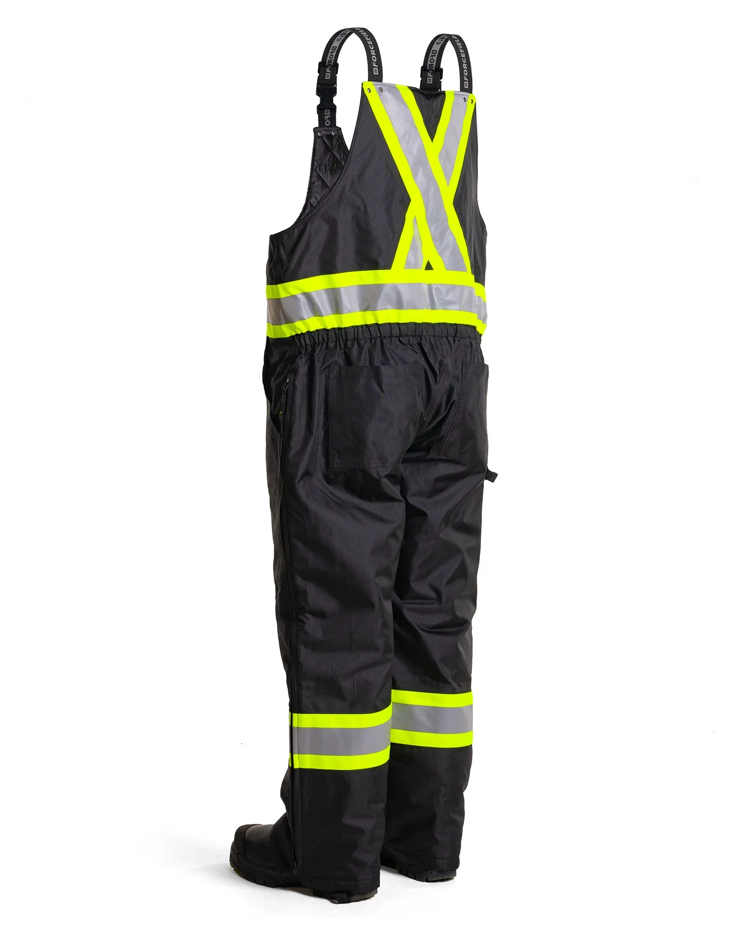 Men's Black Heavy Weight Hi-Vis -50 FR Ripstop Waterproof Bibs 024-FR835-MX-BK