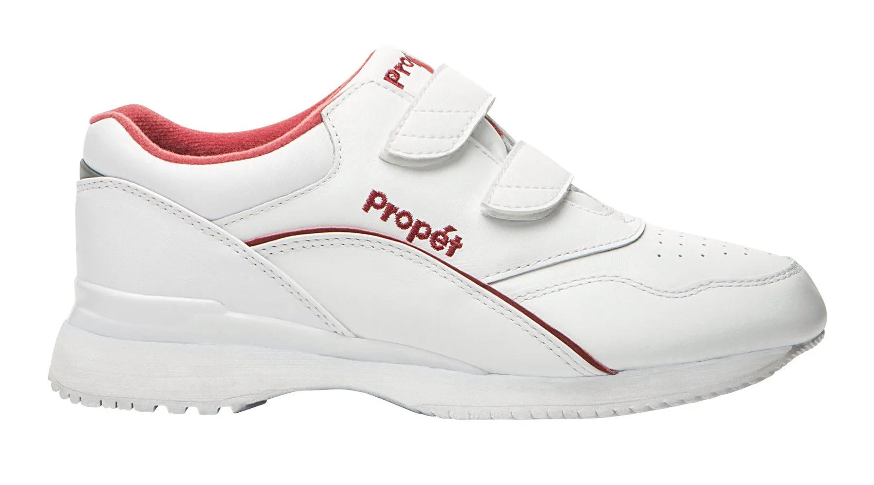 Propet Women's Diabetic Casual Shoe - Tour Walker Strap W3902- White/Berry