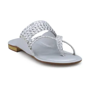 Silver Fancy Chappal G30359