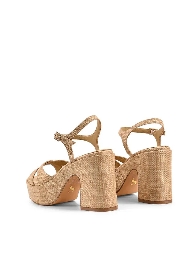 SIREN MISTY RAFFIA PLATFORM