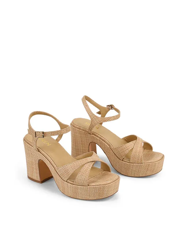 SIREN MISTY RAFFIA PLATFORM