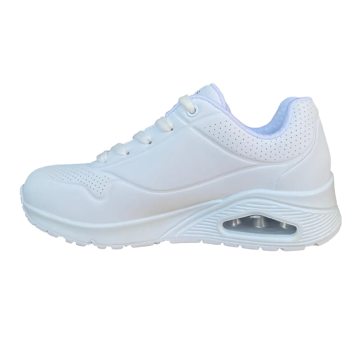 Skechers scarpa sneakers da donna Uno Stand On Air 73690/W bianca