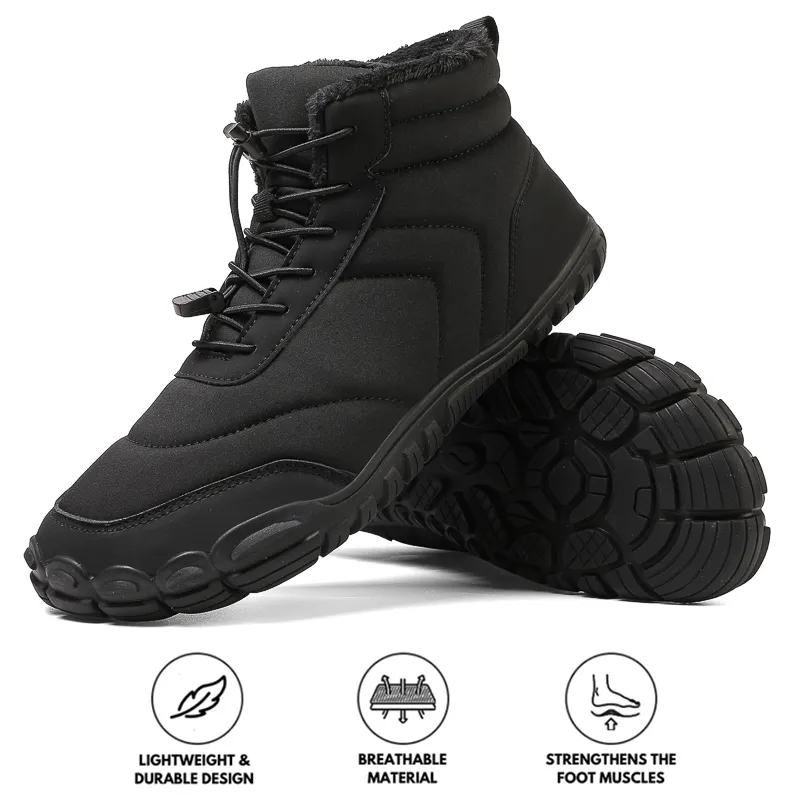 Snow Boots Windproof Cold-Proof Trendy Casual Warm Non-slip & Waterproof Winter Barefoot Shoe (Unisex)