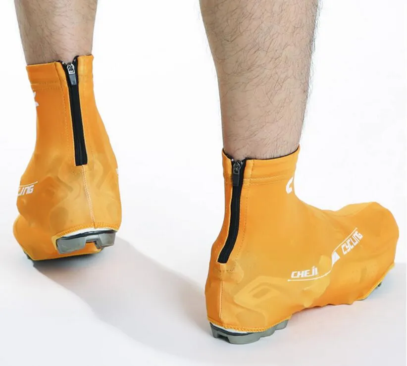 Solid Orange Splash-proof Cycling Shoe Covers