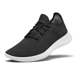 Women's Tree Runners - Jet Black (White Sole)