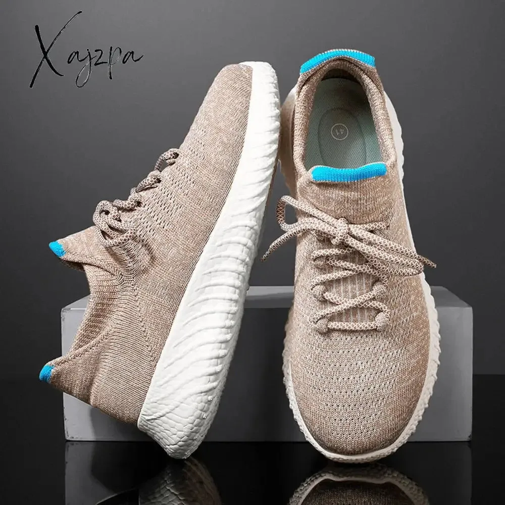 Xajzpa - Men Casual Sneakers High Quality Male Sneakers Breathable Fashion Gym Light Walking Casual Shoes Plus Size Footwear